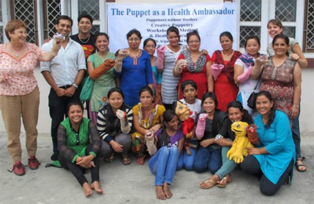 Puppeteers Without Borders workshop in Nepal